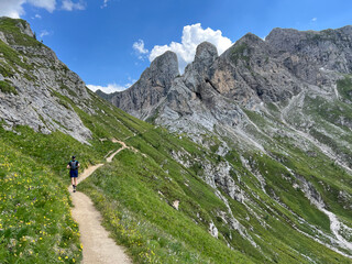 Fototapeta na wymiar Mountain Adventures in the Dolomites, Italy