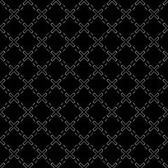 Black and white seamless abstract pattern. Background and backdrop. Grayscale ornamental design. Mosaic ornaments. Vector graphic illustration. EPS10.