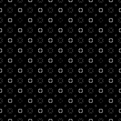 Black and white seamless abstract pattern. Background and backdrop. Grayscale ornamental design. Mosaic ornaments. Vector graphic illustration. EPS10.