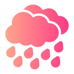 heavy rain gradient icon