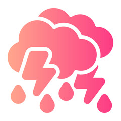thunderstorm gradient icon