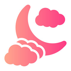 cloudy night gradient icon
