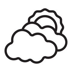 cloudy day line icon