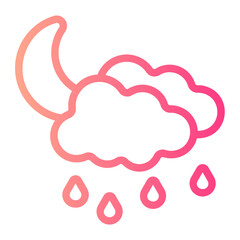 night rain gradient icon