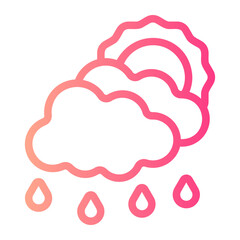 rainy gradient icon