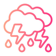 thunderstorm gradient icon