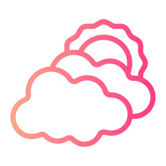 cloudy day gradient icon