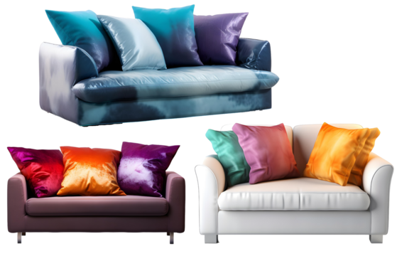 colorful sofa cusion and pillow