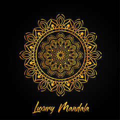 
 Luxury Mandala Design Background With Golden Pattern Indian Floral Style. Luxury Mandala For Business Card, Brochure, Tattoo, Banner, Cover Page.