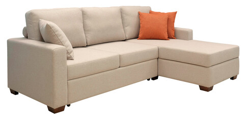 Corner sofa isolated on white background. Including clipping path