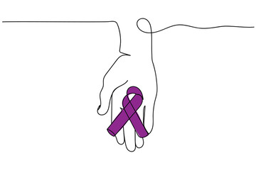  line art of hand tense from spasms and twitches. Epilepsy posture. National epilepsy awareness month. Unconscious and faint person with seizures. Hands with convulsions concept art. POSTER
