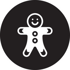 gingerbread man glyph icon
