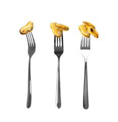 Mussels Pile Isolated, Unshelled Clams, Peeled Mussels, Open Shellfish, Seafood on White Background