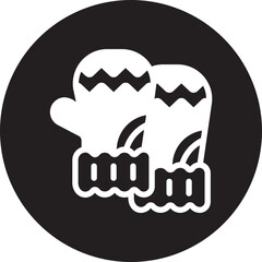 mitten glyph icon