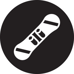 snowboard glyph icon