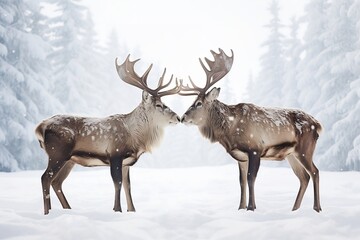 Obraz premium deer in the snow