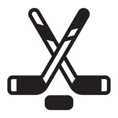 ice hockey glyph icon - obrazy, fototapety, plakaty