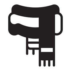 scarf glyph icon