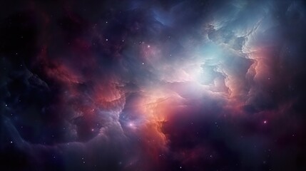Obraz premium Spiral Galaxy Unfolding: A Cosmic Ballet of Light and Color
