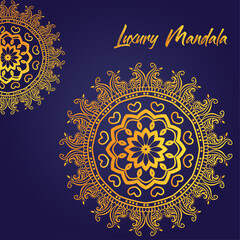 
 Luxury Mandala Design Background With Golden Pattern Indian Floral Style. Luxury Mandala For Business Card, Brochure, Tattoo, Banner, Cover Page.