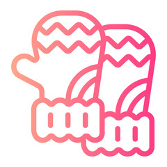 mitten gradient icon