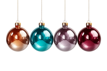 christmas balls isolated on white background