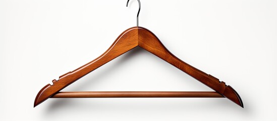 A hanger positioned alone on a white background including a clipping path