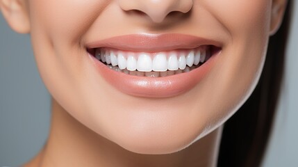 Obraz premium closeup of smile with white healthy teeth