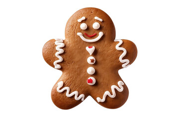 gingerbread person isolated on white background