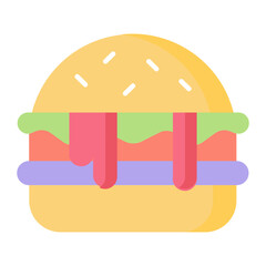 Burger Flat Icon