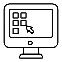 Monitor Outline Icon