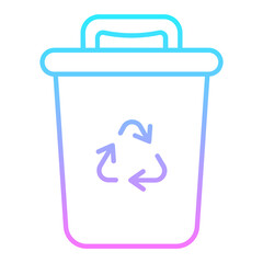 Recycle Bin Gradient Icon