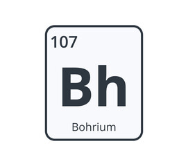Bohrium Chemical Symbol. 
