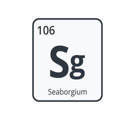 Seaborgium Chemical Symbol. 
