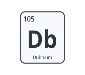 Dubnium Chemical Symbol. 
