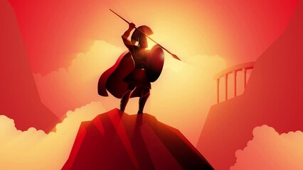 Greek god and goddess motion graphics series, Ares, is the Greek god of war. He is one of the Twelve Olympians, and the son of Zeus and Hera