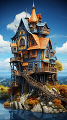 Obraz premium house on the water