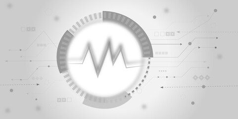 Obraz premium Technology concept white background.