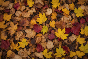 Fall Leaves On The Ground