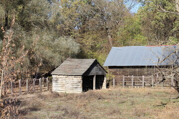 Obraz premium A barn in a field