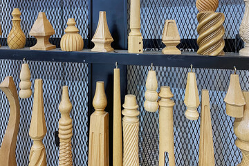 Samples of finished products on an automated turning and milling machine.