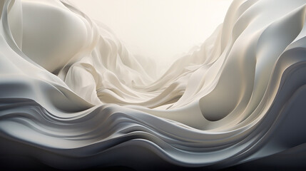 Abstract black, beige, and white wavy background. Illustration, wallpaper.