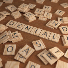 Scrabble Letters DENIAL