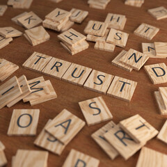 Scrabble Letters TRUST