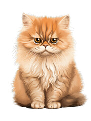 Cute angry Persian cat clipart