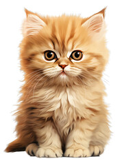 Cute Persian cat clipart
