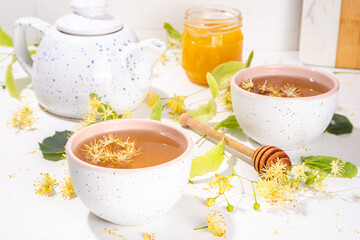 Linden plant flower tea