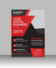 Creative agency flyer design template vector