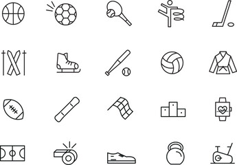 Set of vector icons for different sports