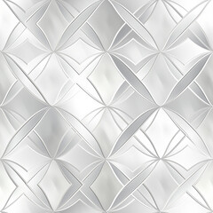 Silver Geometric Interwoven Seamless Pattern